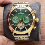 High Quality Replica Watches China Patek Philippe Geneve Perpetual Calendar watches Green Ombre Dial 41mm